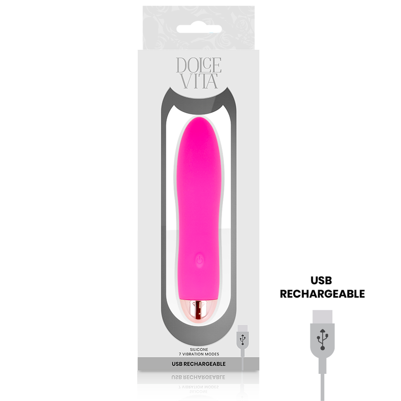 DOLCE VITA - VIBRATORE RICARICABILE PINK FOUR 7 VELOCITÀ
