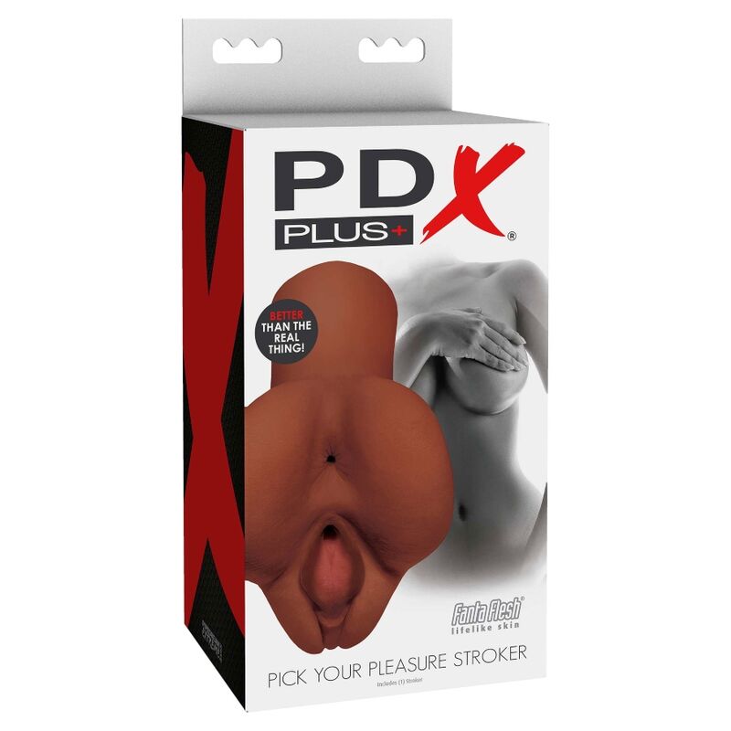 PDX PLUS - SCEGLI IL TUO MASTURBATORE DOPPIO MARRONE PER IL PIACERE