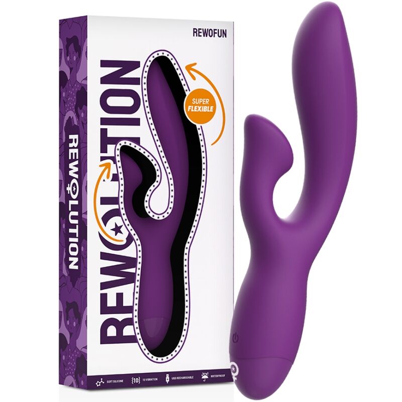 REWOLUTION - VIBRATORE FLESSIBILE REWOFUN CON CONIGLIO