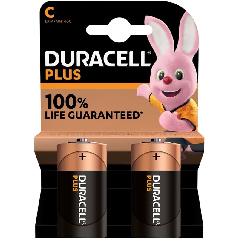 DURACELL - BATTERIA ALCALINE PLUS POWER C LR14 BLISTER*2