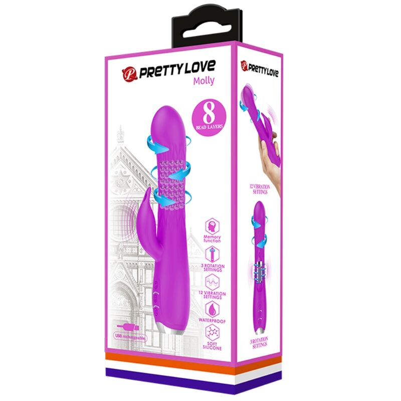 PRETTY LOVE - VIBRATORE ROTANTE RICARICABILE MOLLY