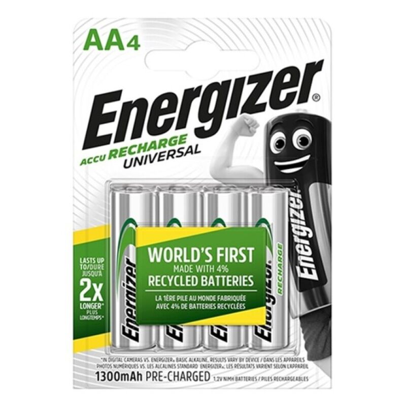 ENERGIZER - BATTERIA RICARICABILE UNIVERSALE HR6 AA 1300mAh BLISTER*4