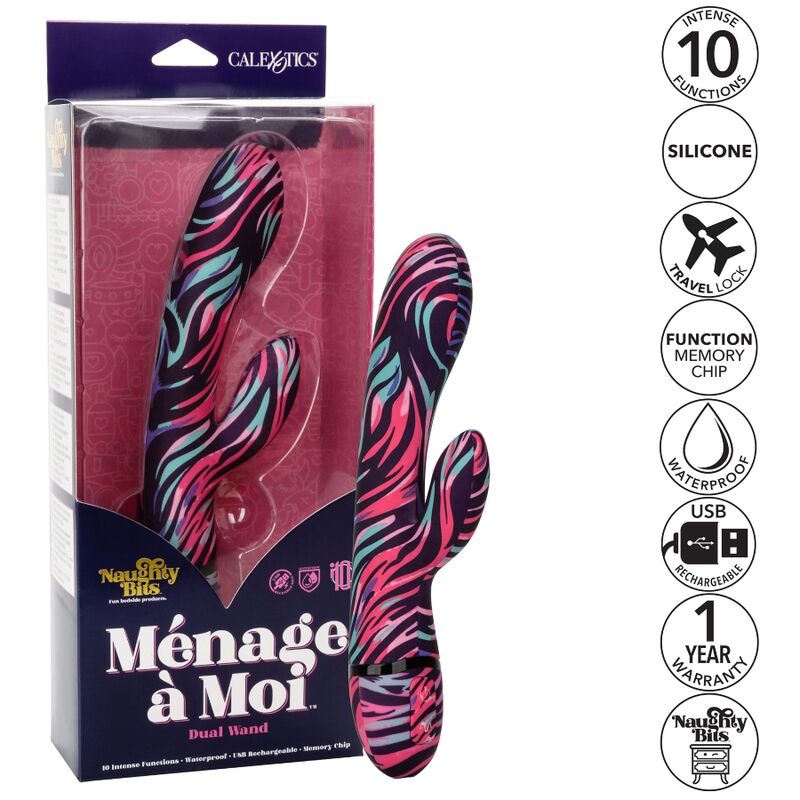 CALEXOTICS - VIBRATORE A DOPPIA BACCHETTA MENAGE A MOI