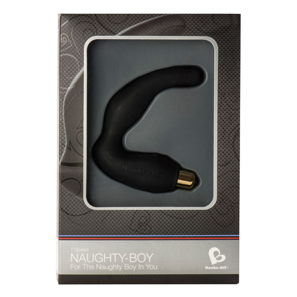 ROCKS-OFF - NAUGHTY-BOY MASSAGGIATORE PUNTO G MASCHIO 7V NERO