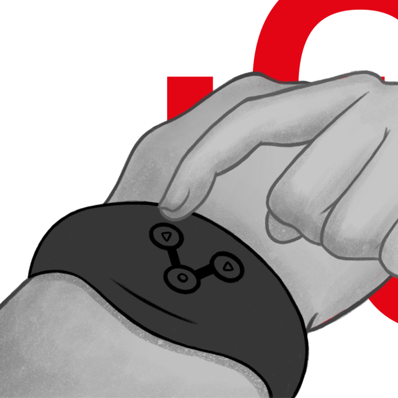 WATCHME - OROLOGIO CON TELECOMANDO WIRELESS E TECNOLOGIA NERO CORALLO