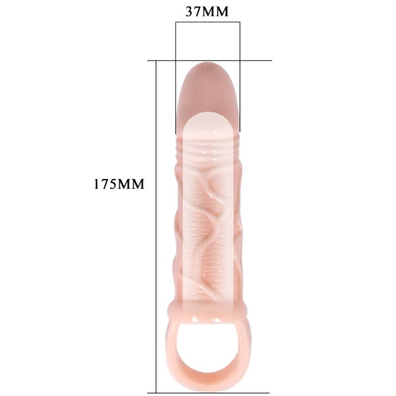 BAILE - GUAINA ESTENSIONE PENE CON CINGHIA PER TESTICOLI 13,5 CM
