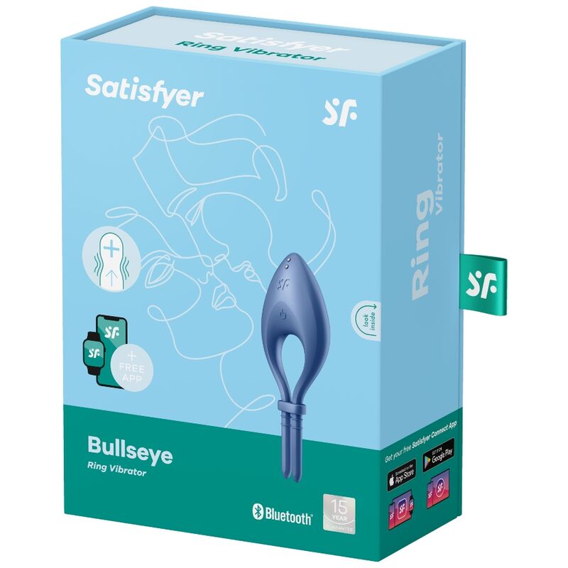 SATISFYER - BULLSEYE ANELLO VIBRANTE APP BLU