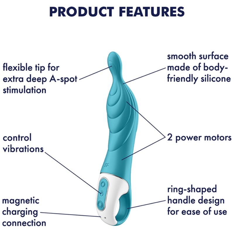 SATISFYER - INCREDIBILE VIBRATORE A 2 PUNTI TURCHESE