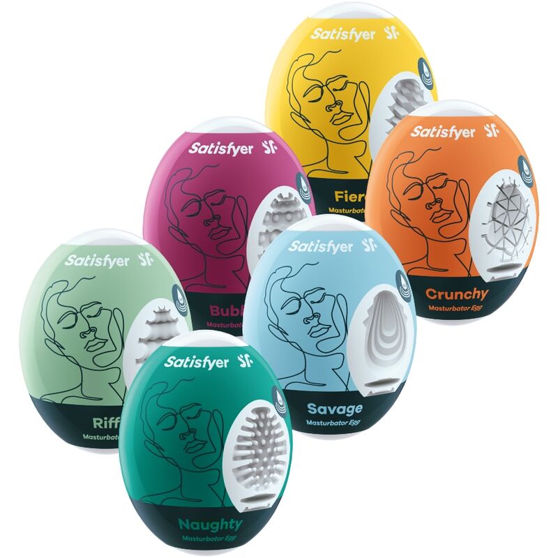 SATISFYER - UOVA MASTURBATORI CONFEZIONE DA 6 UNITÀ