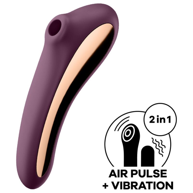 SATISFYER - STIMOLATORE CLITORIDEO DUAL KISS VIOLA