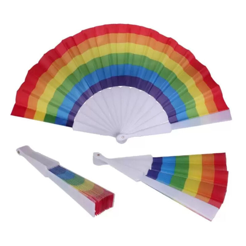 VENTAGLIO IN TESSUTO CON BANDIERA LGBT PRIDE
