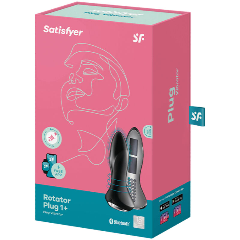 SATISFYER - ROTATOR PLUG 1+ VIBRATORE CON APP NERO