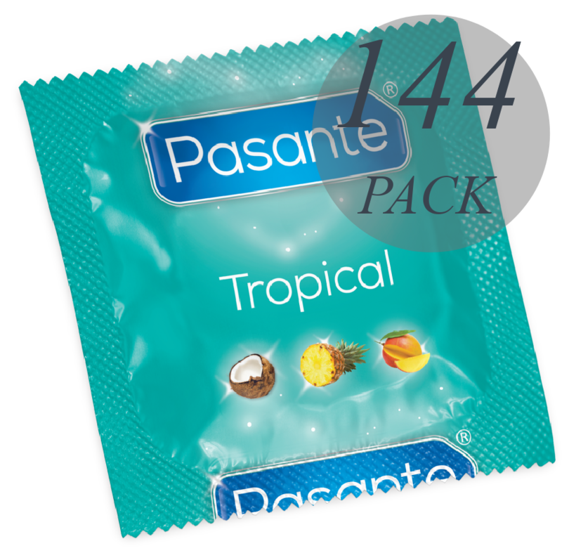 INTERN - PRESERVATIVI AL GUSTO TROPICALE BUSTINA 144 UNITÀ