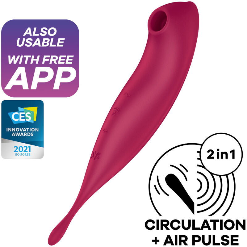 SATISFYER - TWIRLING PRO+ STIMOLATORE E VIBRATORE APP VERDE