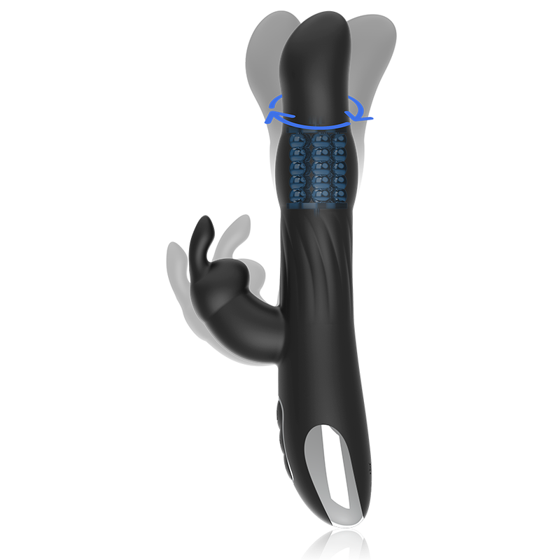 BRILLY GLAM - VIBRATORE E ROTATORE MOEBIUS RABBIT COMPATIBILE CON LA TECNOLOGIA WIRELESS WATCHME