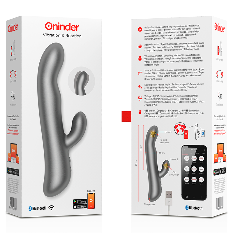 ONINDER - OSLO VIBRAZIONE E ROTAZIONE NERO - APP GRATUITA