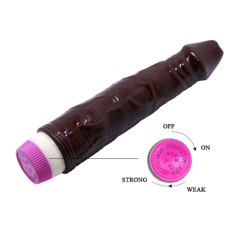 DANCE - VIBRATORE WAVES OF PLEASURE 23 CM MARRONE