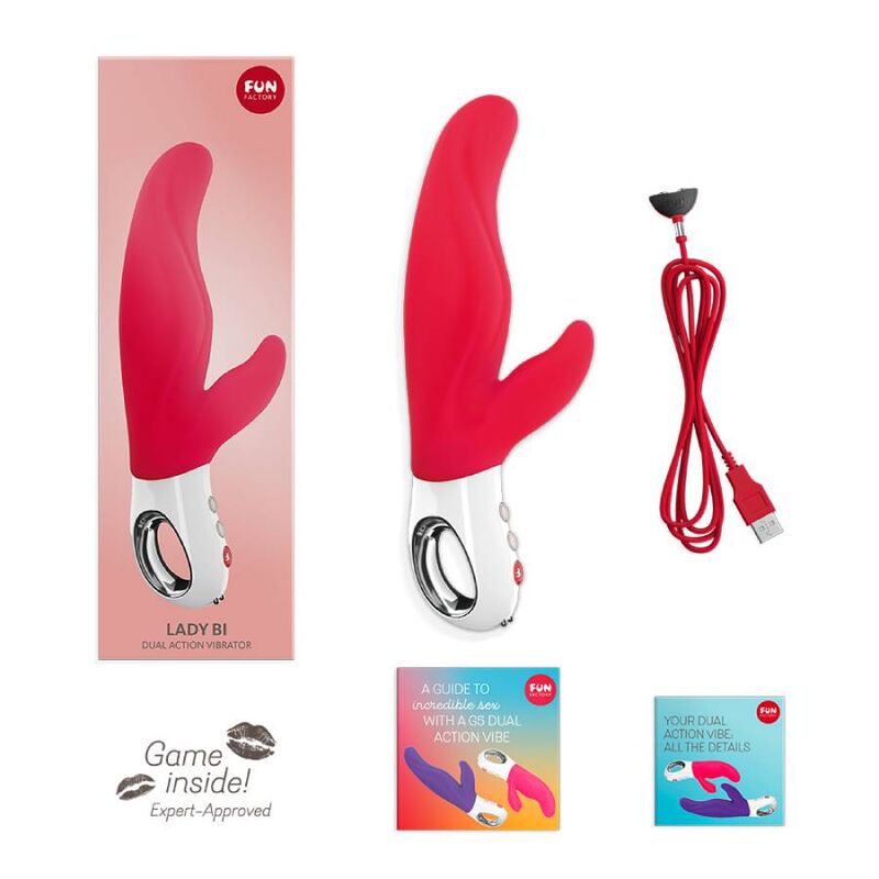 FUN FACTORY - VIBRATORE LADY BI DUAL RABBIT ROSSO INDIA