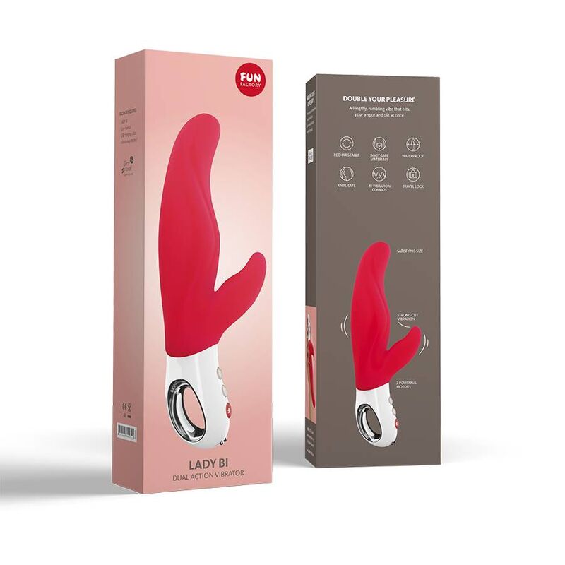 FUN FACTORY - VIBRATORE LADY BI DUAL RABBIT ROSSO INDIA