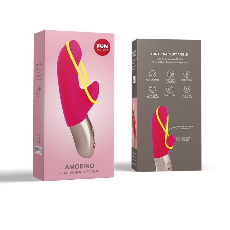 FUN FACTORY - AMORINO MINI VIBRATORE ROSA E GIALLO NEON