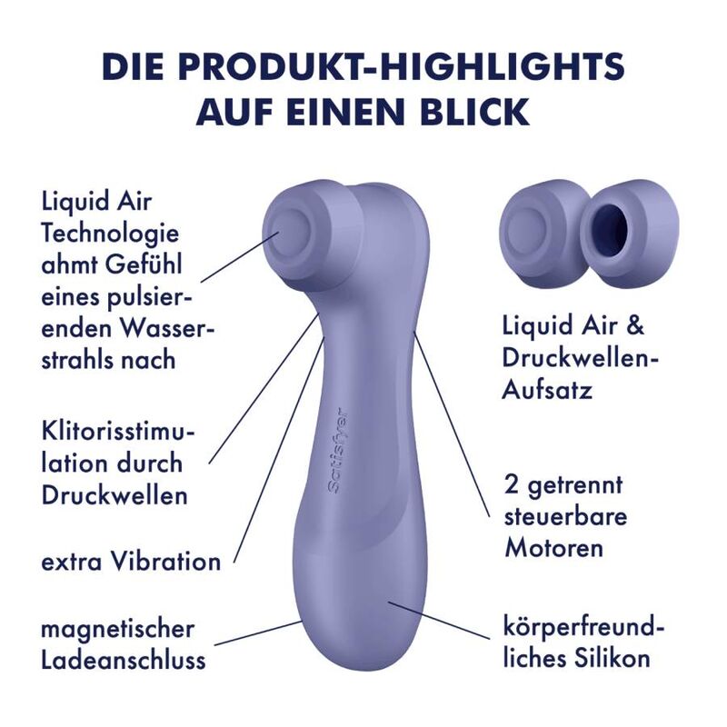 SATISFYER - TECNOLOGIA LIQUID AIR PRO 2 GENERAZIONE 3 LILLA