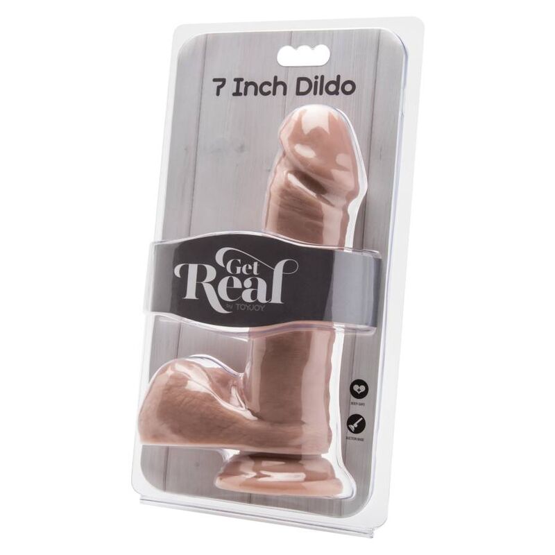 DIVENTA REALE - DILDO 18 CM CON TESTICOLI NATURALI