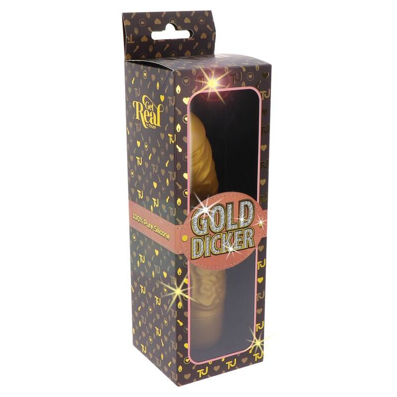 SII REALE - VIBRATORE DORATO GOLD DICKER STIM