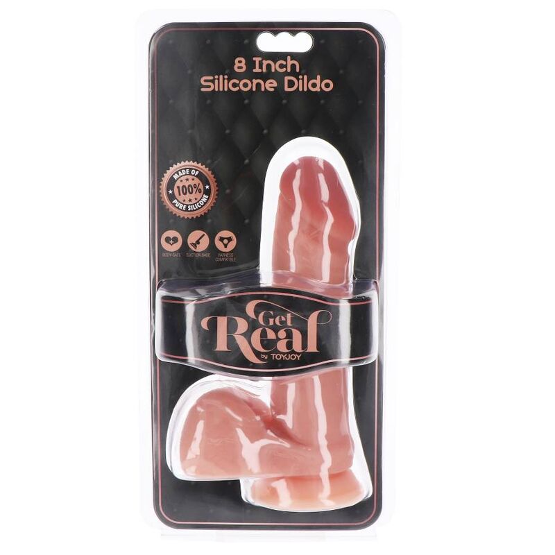 SII REALE - DILDO IN SILICONE DA 20,5 CM CON TESTICOLI NATURALI