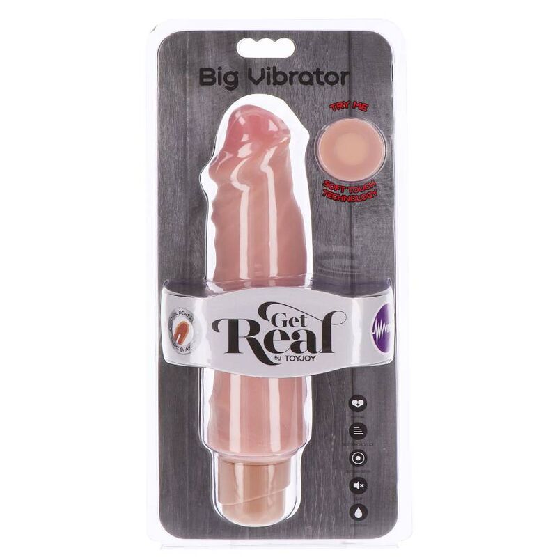 SII REALE - VIBRATORE GRANDE A DOPPIA DENSITÀ 20,5 CM NATURALE