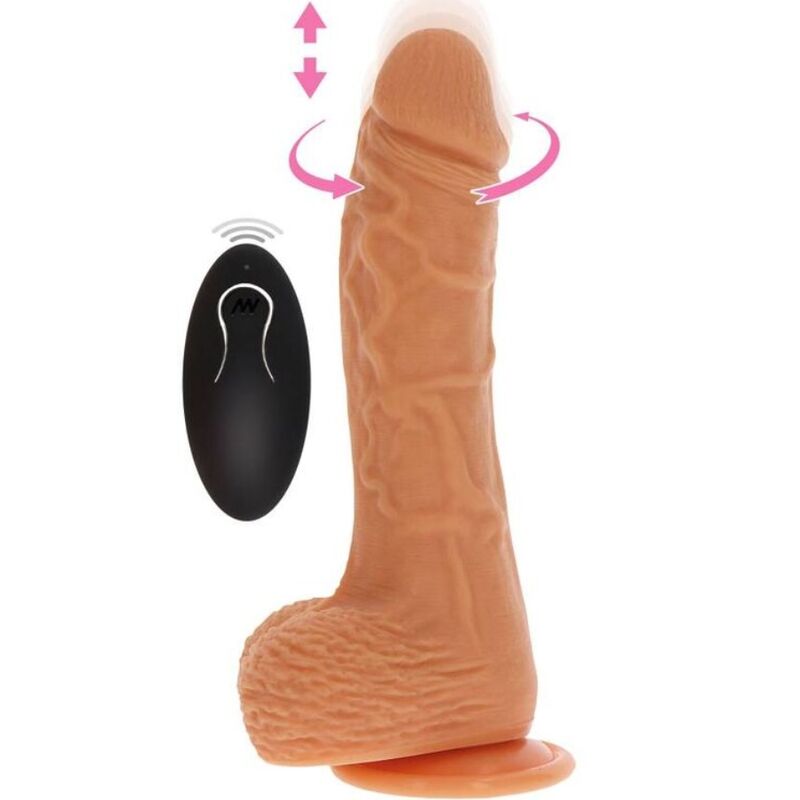 DIVENTA REALE - DILDO VIBRATORE ROTANTE NATURALE SU E GIÙ