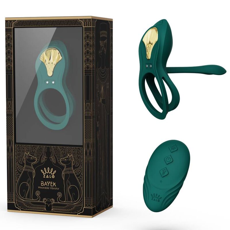 ZALO - BAYEK ANELLO VIBRANTE TELECOMANDO COPPIE VERDE