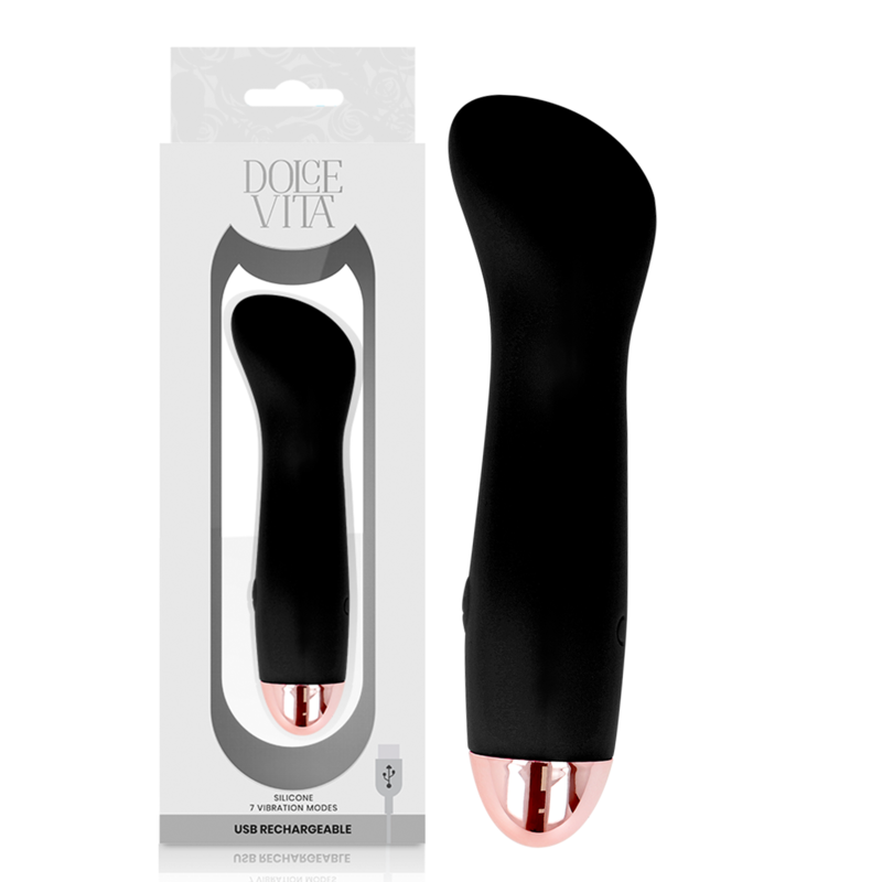 DOLCE VITA - ONE BLACK VIBRATORE RICARICABILE 7 VELOCITÀ