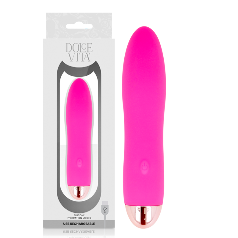 DOLCE VITA - VIBRATORE RICARICABILE PINK FOUR 7 VELOCITÀ