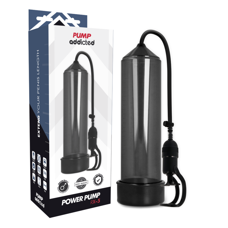 PUMP ADDICTED - POMPA PER L'EREZIONE RX5 NERA