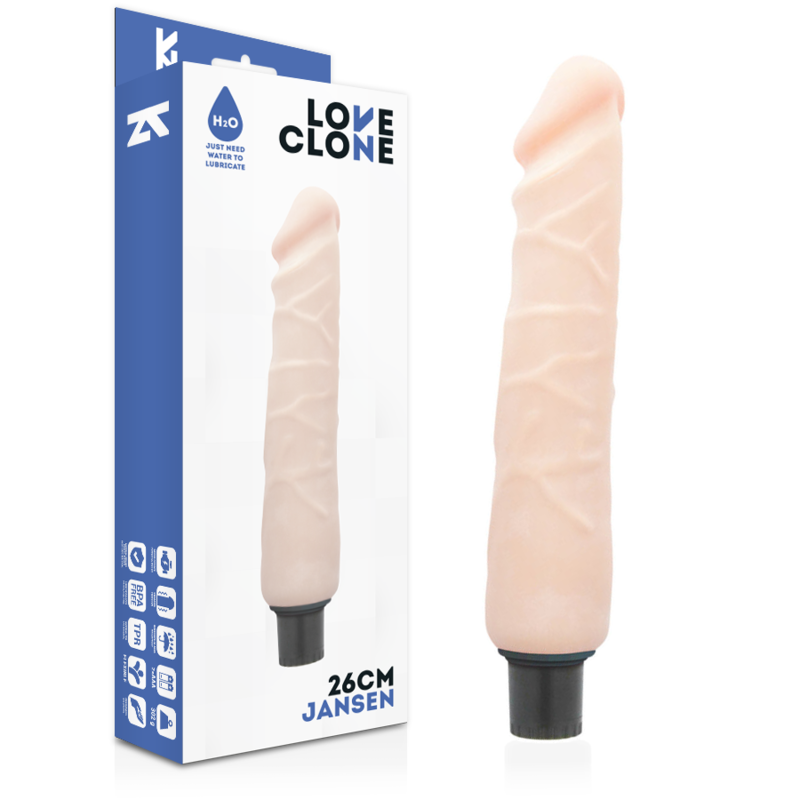 LOVECLONE - VIBRATORE REALISTICO JANSEN AUTOLUBRIFICANTE 26 CM -O- 4,2 CM