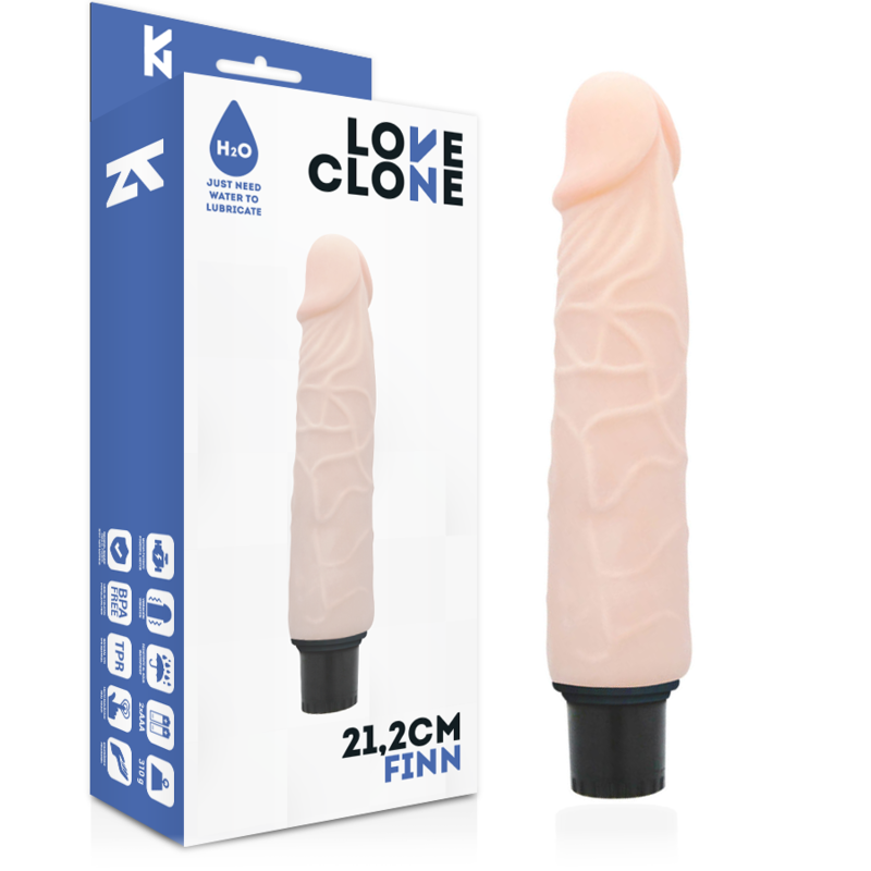 LOVECLONE - FINN VIBRATORE REALISTICO AUTOLUBRIFICANTE 21,2 CM -O- 3,8 CM