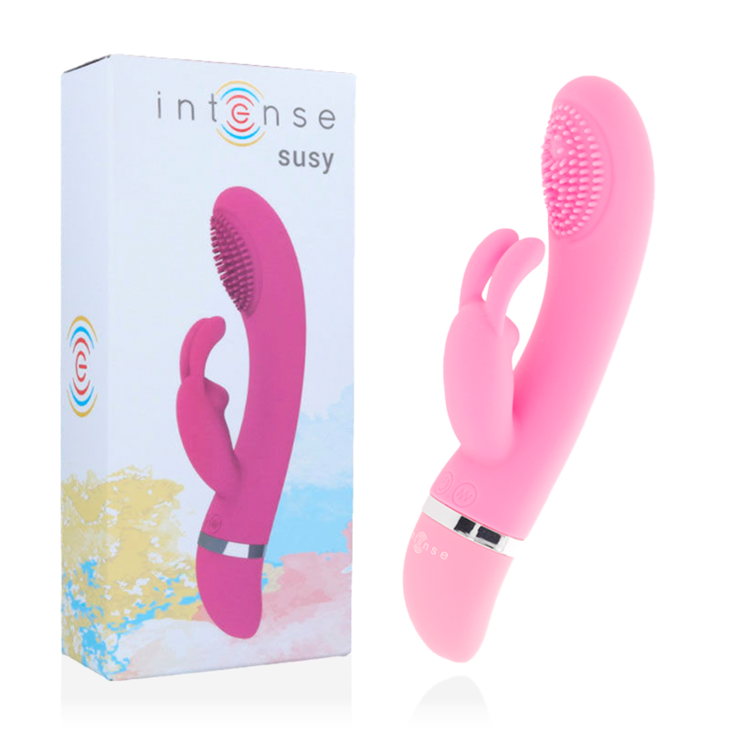 INTENSE - VIBRATORE OSCILLANTE RABBIT IN SILICONE ROSA SUSY