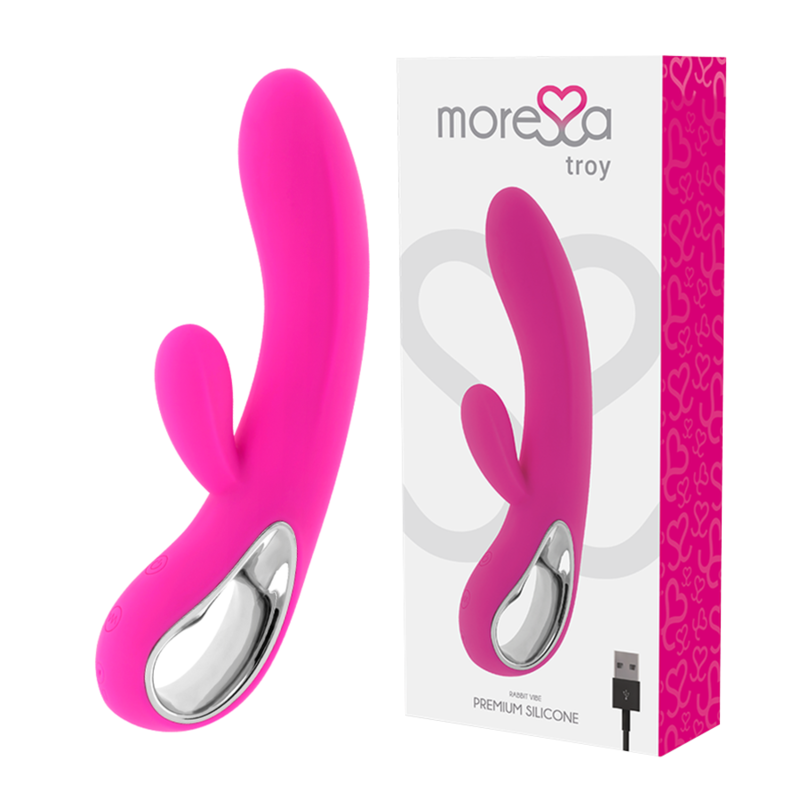 MORESSA - TROY PREMIUM MASSAGGIATORE CLITORIDE PUNTO G RICARICABILE IN SILICONE