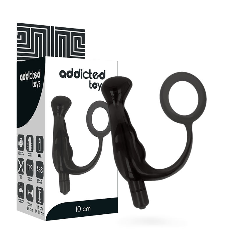 ADDICTED TOYS - VIBRATORE PROSTATICO NERO 10 CM