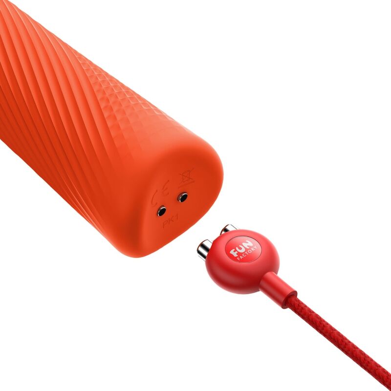 FUN FACTORY - VIM WAND RUMBLE VIBRATORE RICARICABILE IN SILICONE ARANCIONE