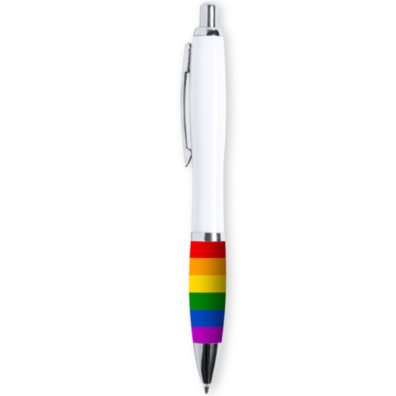 PRIDE - PENNA BIANCA CON BANDIERA LGBT