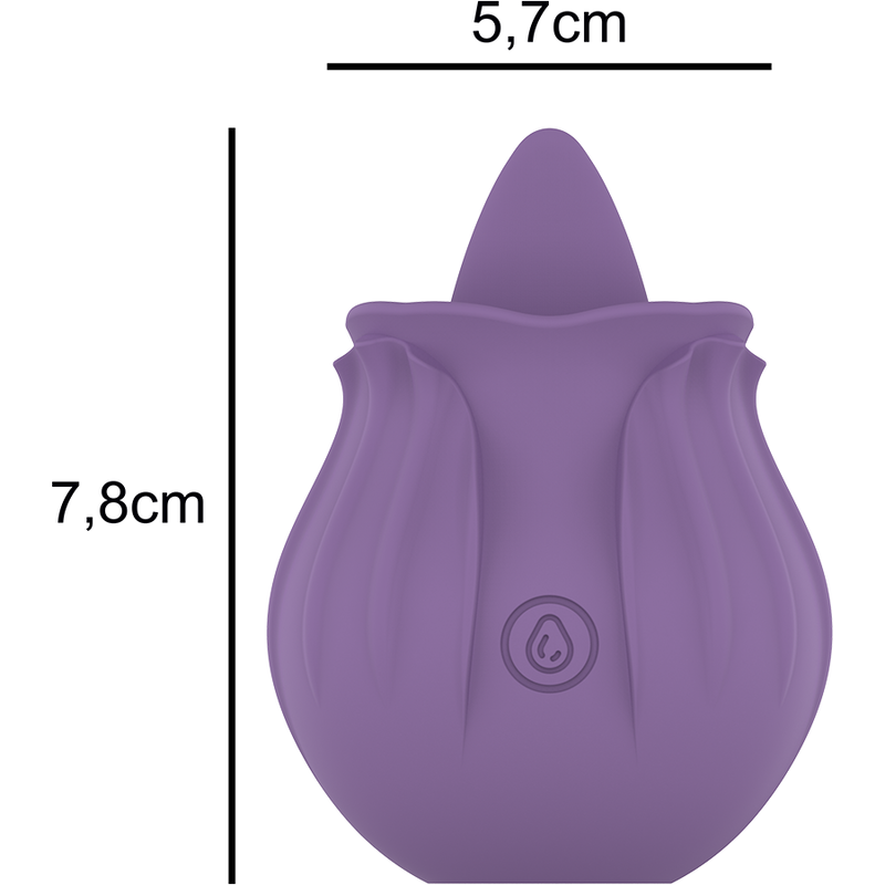 INTENSE - STIMOLATORE LINGUALE BASE MAGNETICA VIOLA