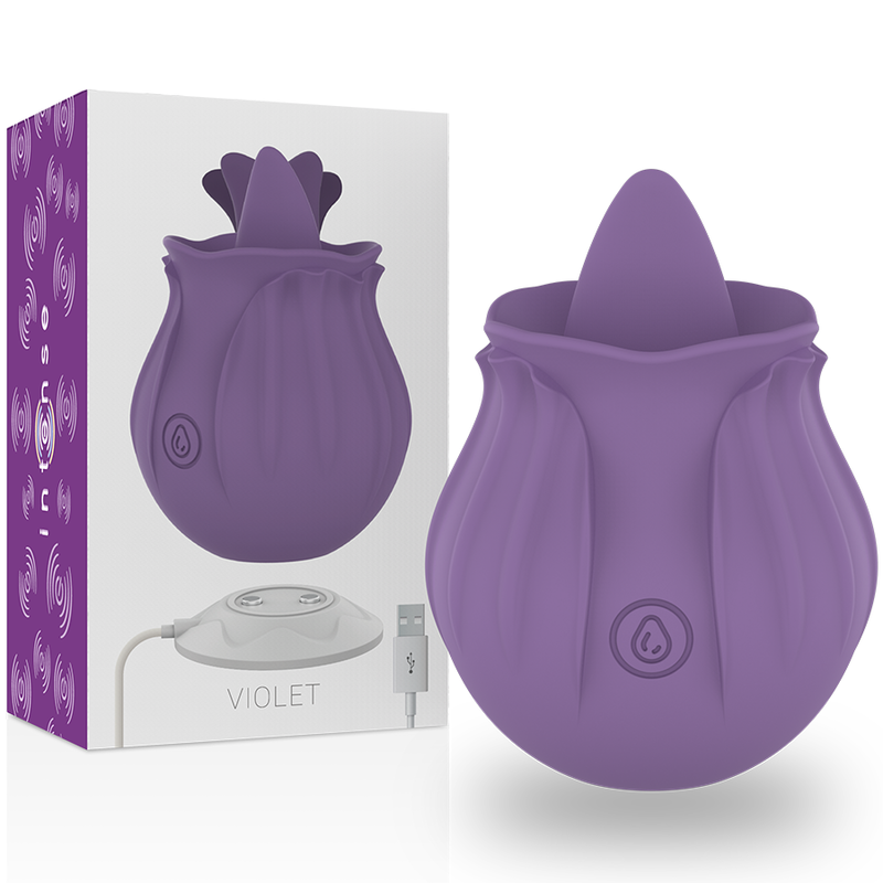 INTENSE - STIMOLATORE LINGUALE BASE MAGNETICA VIOLA