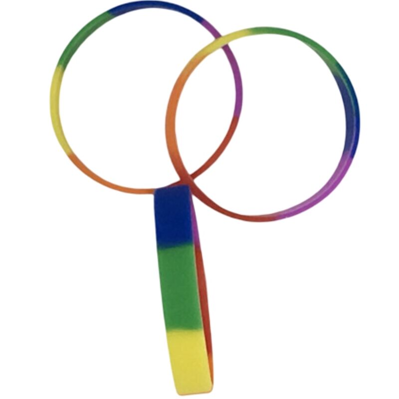 BRACCIALETTO IN SILICONE CON BANDIERA LGBT PRIDE