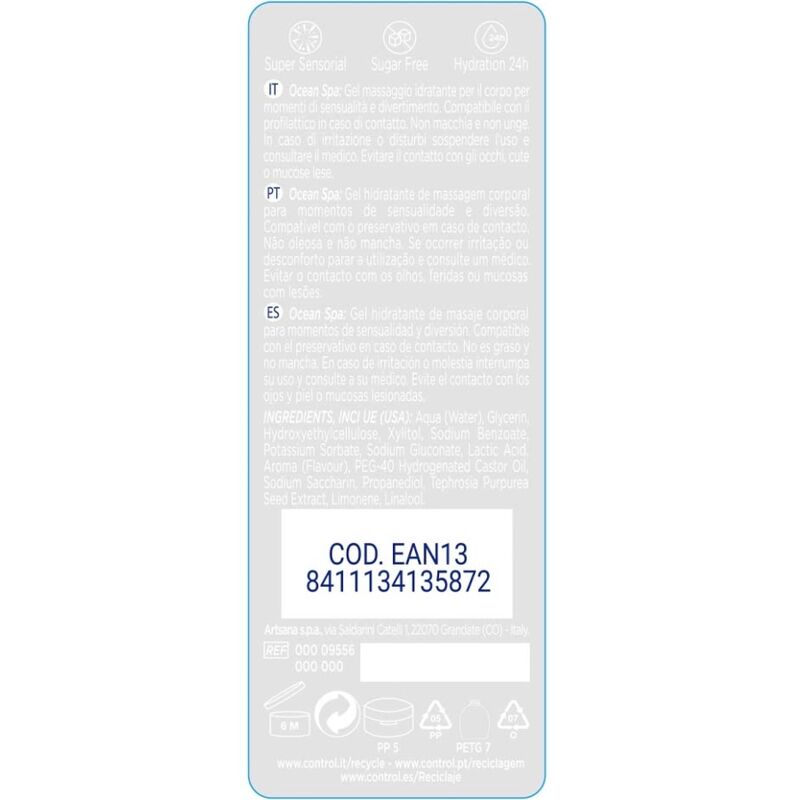 CONTROL - 2 IN 1 MASSAGGIO E PIACERE MAR MEDITERRANEO 200 ML