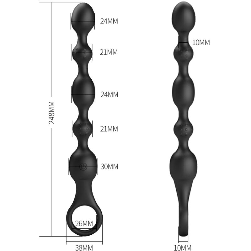 PRETTY LOVE - VAN ANAL BALLS 10 VIBRAZIONI RICARICABILE IN SILICONE