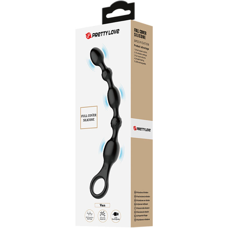 PRETTY LOVE - VAN ANAL BALLS 10 VIBRAZIONI RICARICABILE IN SILICONE