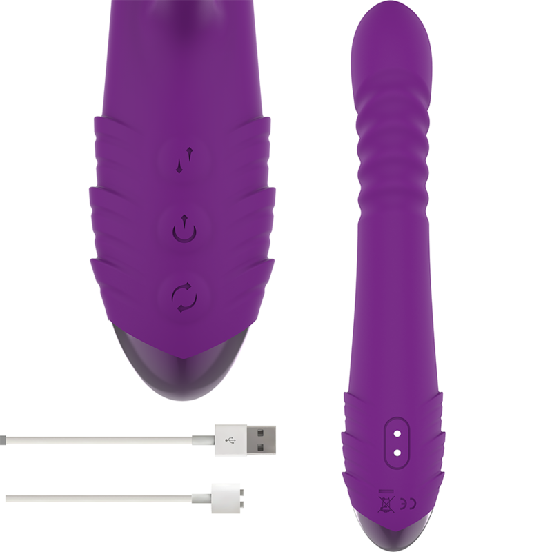 INTENSE - IGGY VIBRATORE MULTIFUNZIONALE RICARICABILE UP & DOWN CON STIMOLATORE CLITORIDEO VIOLA