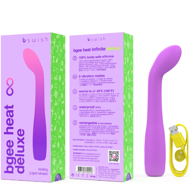 B SWISH - BGEE HEAT INFINITE DELUXE VIBRATORE RICARICABILE IN SILICONE LAVANDA