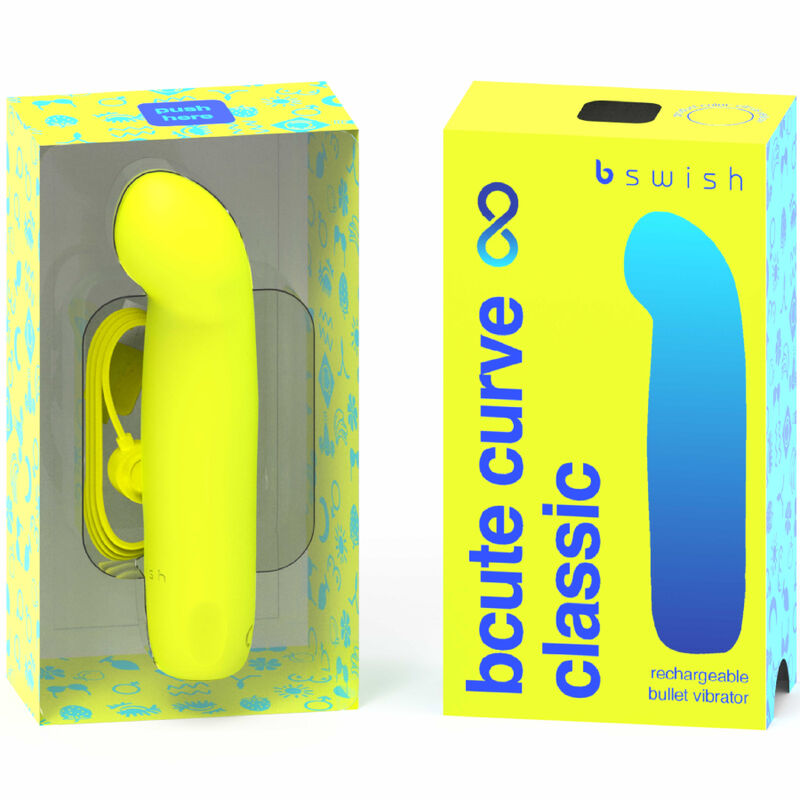 B SWISH - BCUTE CURVE INFINITE CLASSIC VIBRATORE RICARICABILE IN SILICONE GIALLO